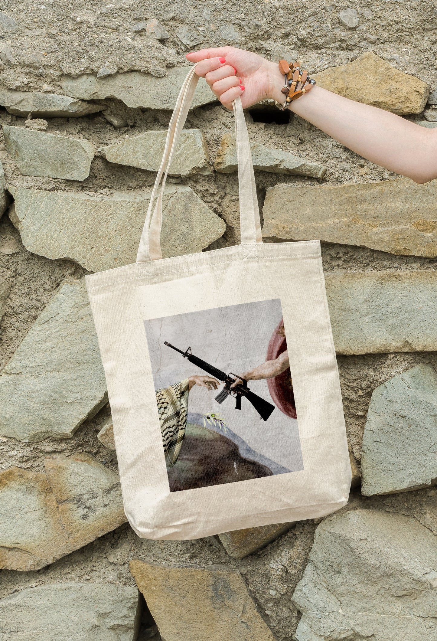 May the green olive branch fall Tote bag
